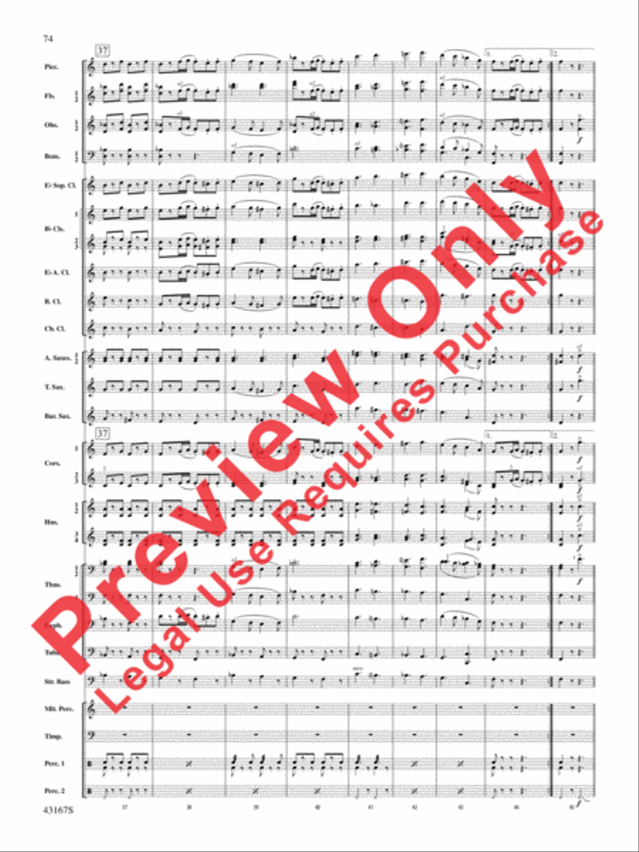 Down to the Sea in Ships (from the NBC TV Film Project 20) Concert Band scores gallery preview page 75
