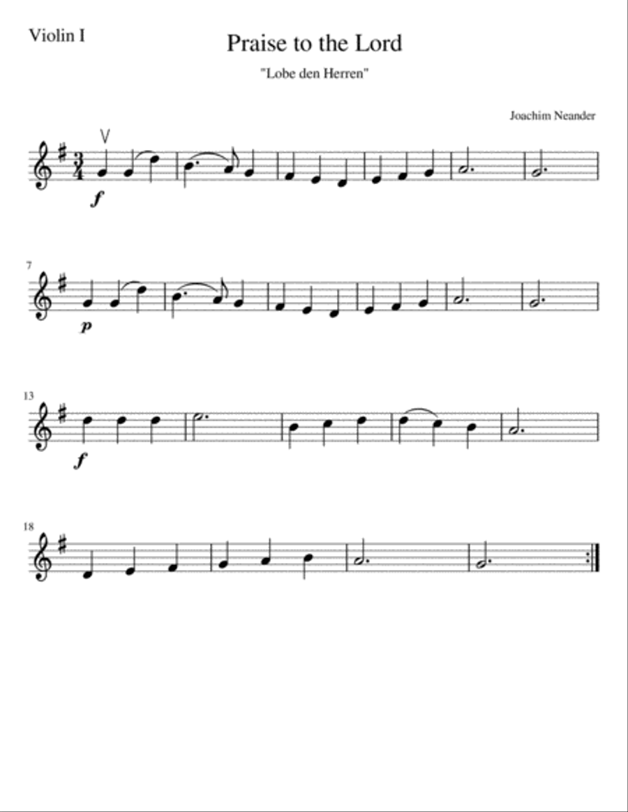 Praise to the Lord String Quartet scores gallery preview page 3