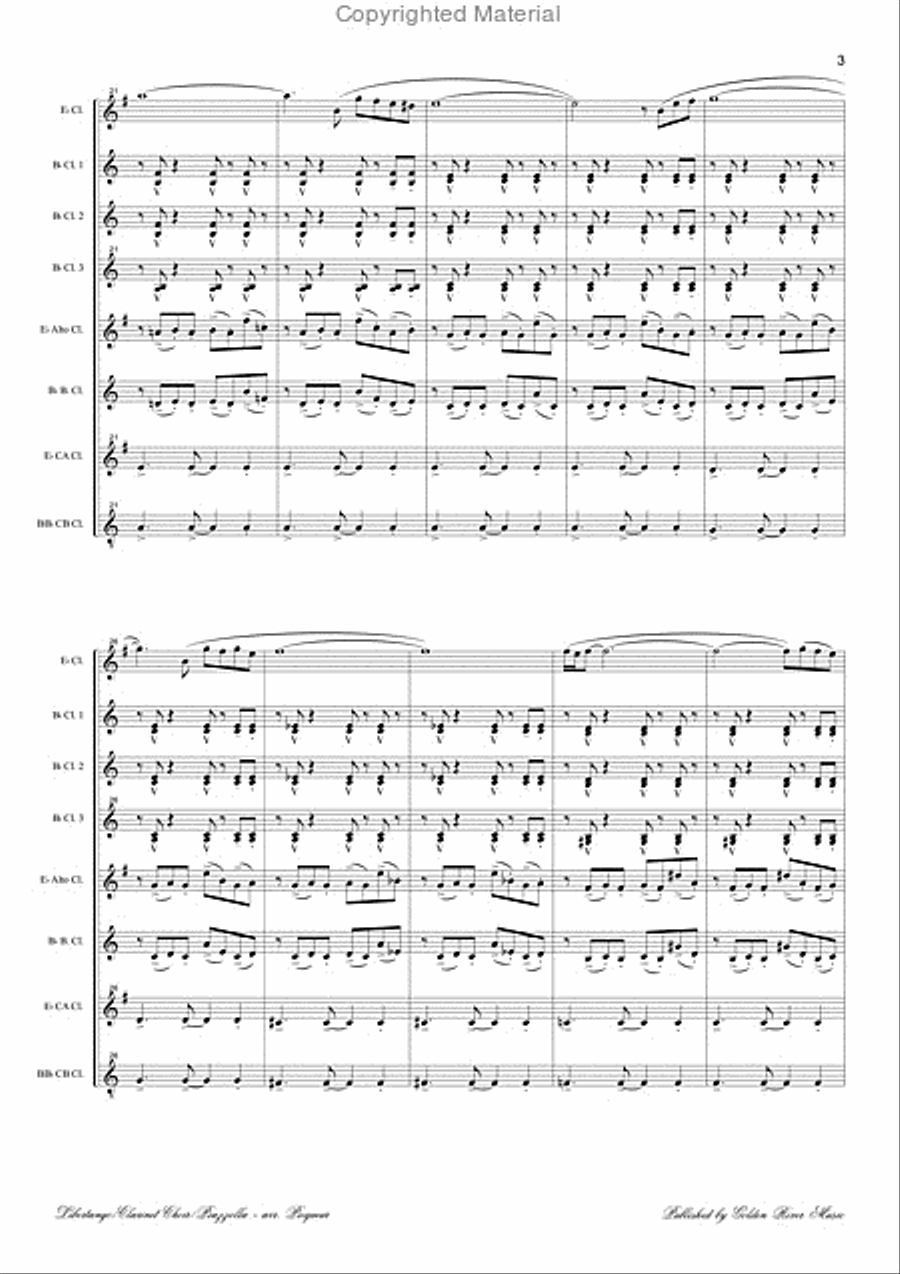 Libertango for clarinet choir Clarinet Choir scores gallery preview page 4