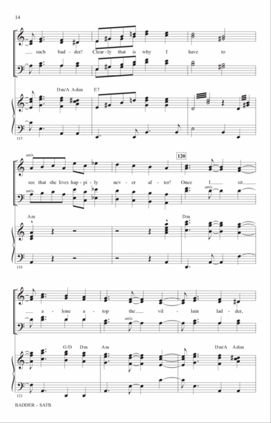 Badder (from Disenchanted) (arr. Mac Huff) 4-Part scores gallery preview page 13