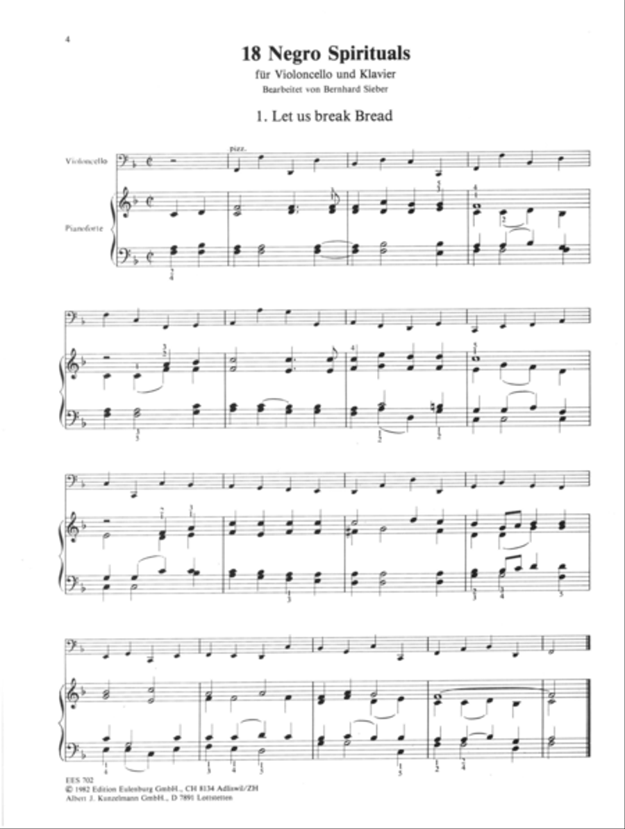 18 spirituals Cello scores gallery preview page 2