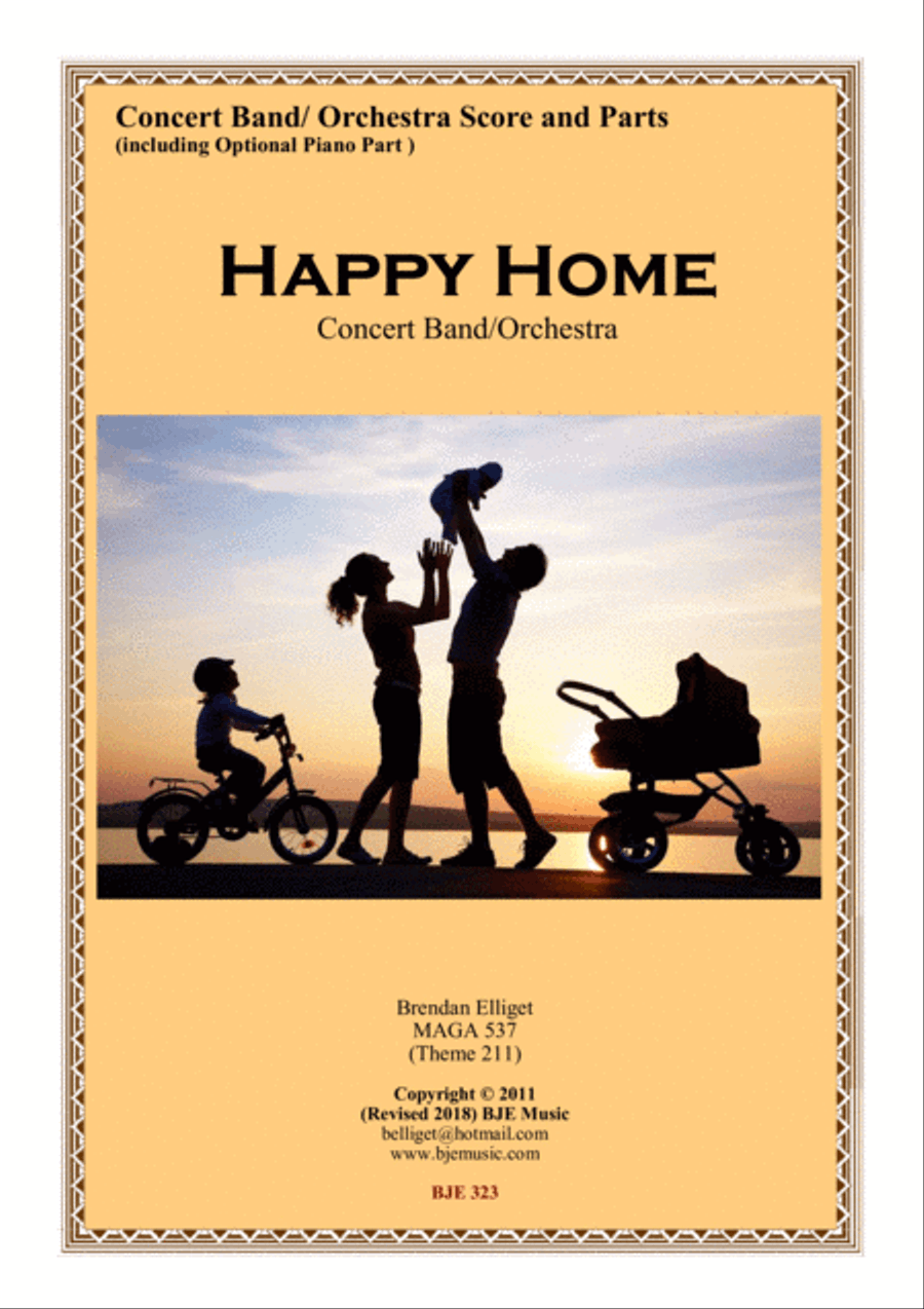 Happy Home - Concert Band/Orchestra Score and Parts PDF Concert Band scores gallery preview page 1
