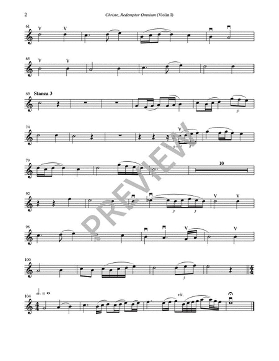 Christe, Redemptor Omnium - Instrument edition Cello scores gallery preview page 2