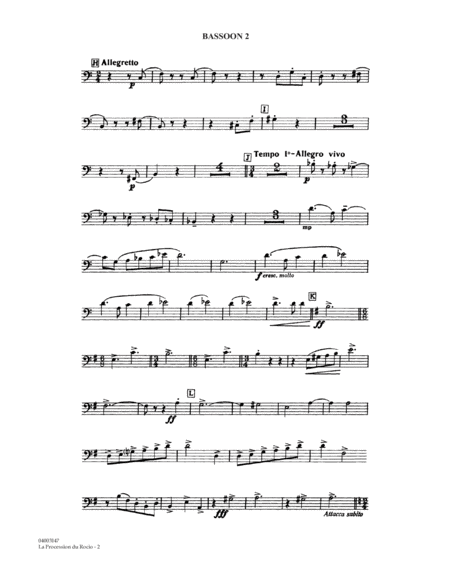 La Procession du Rocio (arr. Alfred Reed) - Bassoon 2