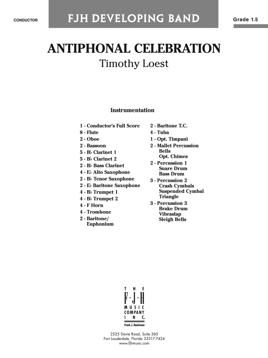 Antiphonal Celebration: Score Concert Band scores gallery preview page 1