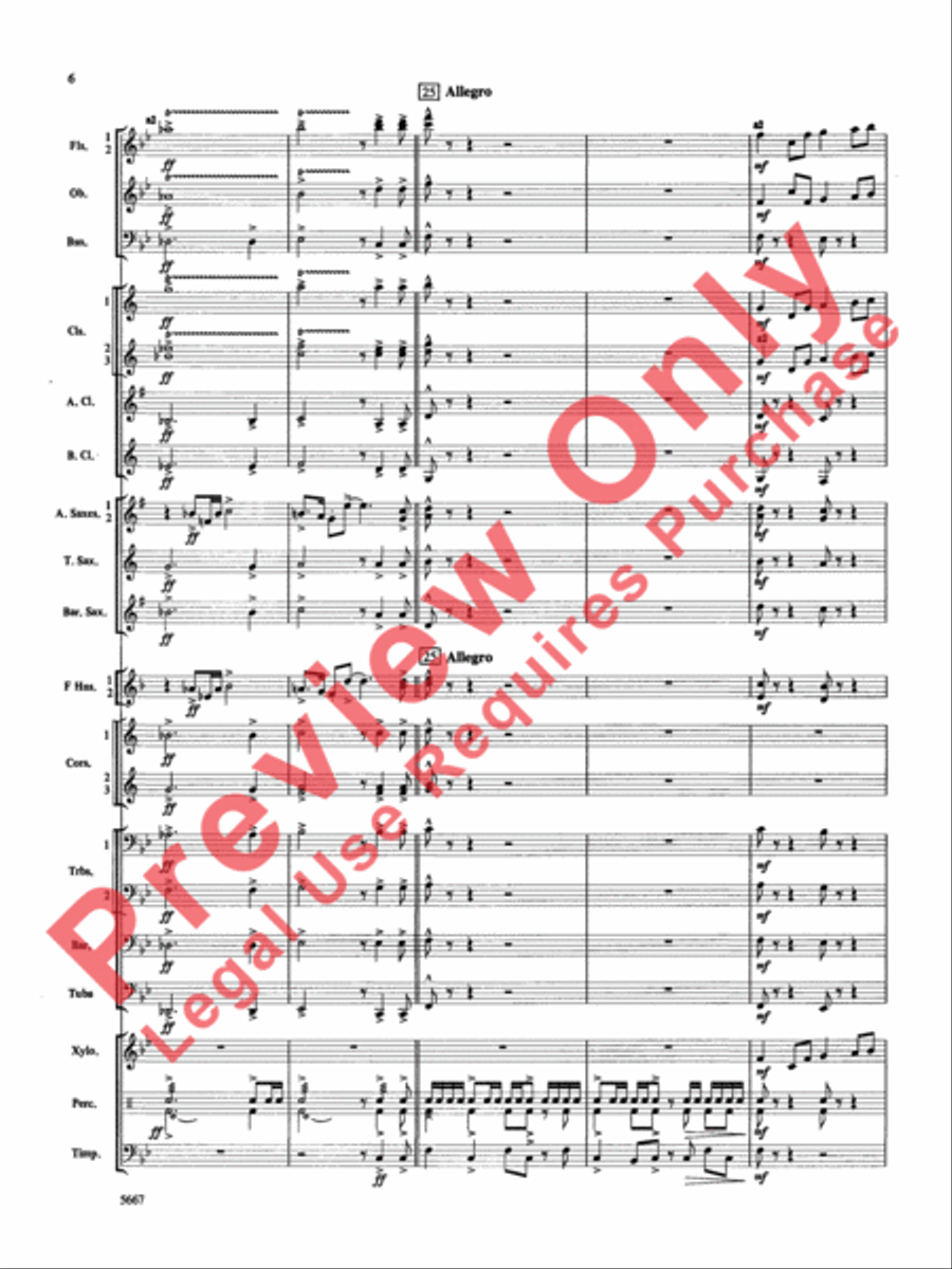Jackson Lake Overture Concert Band scores gallery preview page 7