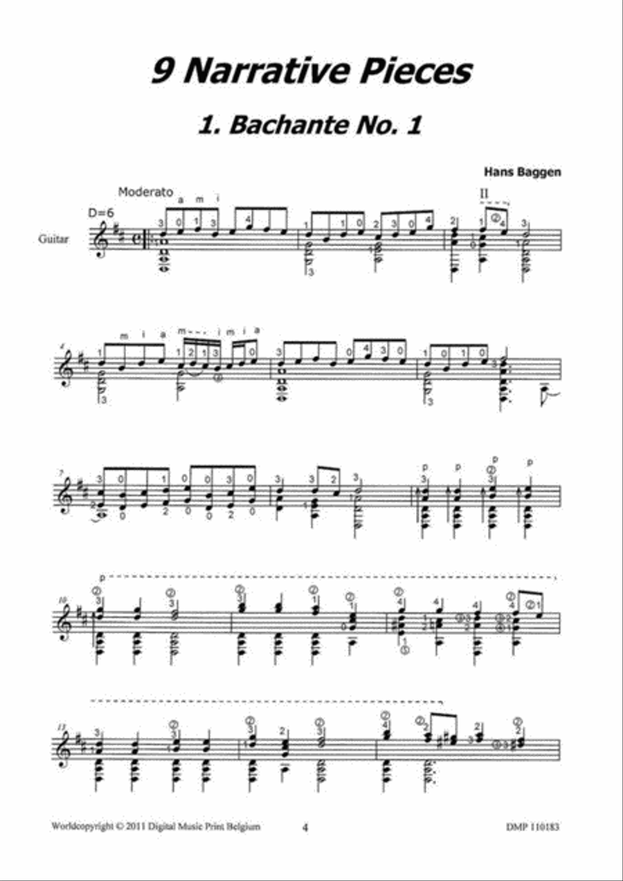 9 NarratIVe Pieces Classical Guitar scores gallery preview page 2