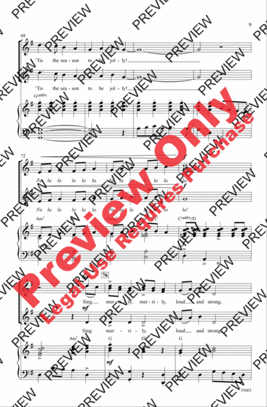 Merry Christmas, Merry Christmas Women's Choir scores gallery preview page 9
