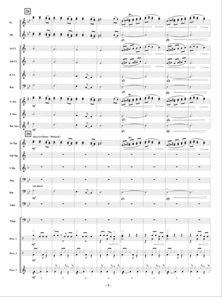 Latin Bell Carol Concert Band scores gallery preview page 5