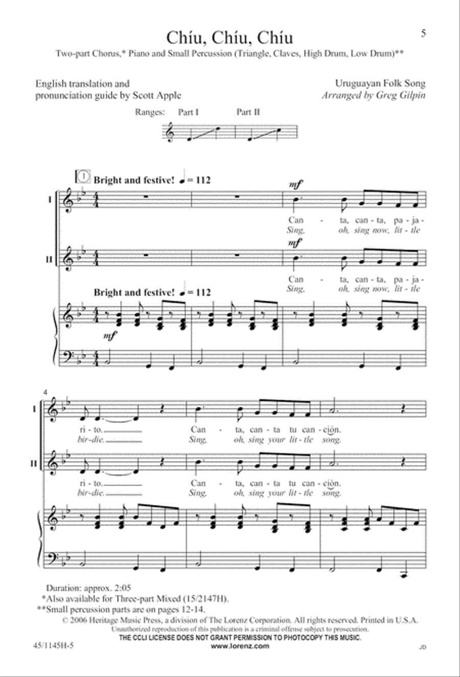 We Sing the World Around We Sing the World Around 2-Part scores gallery preview page 6