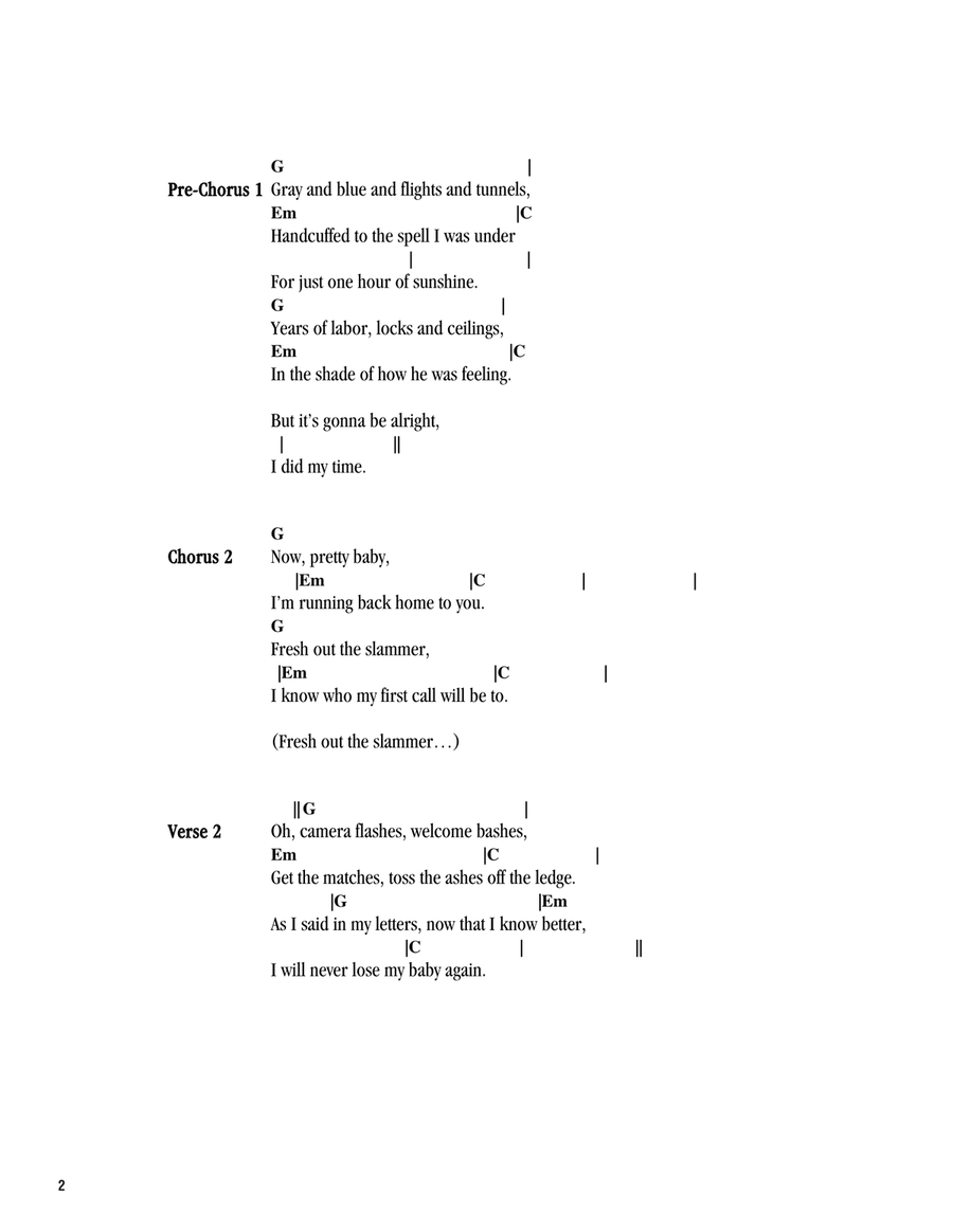 Fresh Out The Slammer Acoustic Guitar scores gallery preview page 2