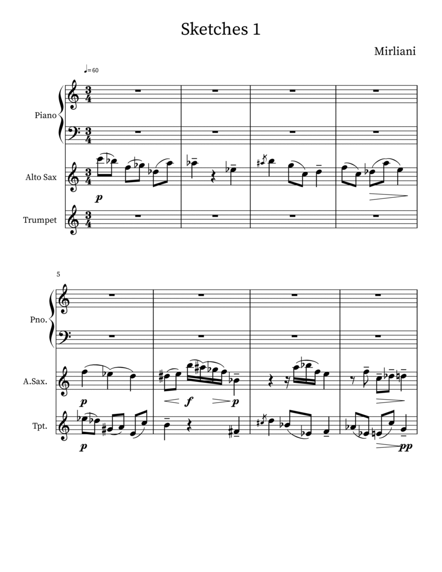 Sketches 1 - Score Only Small Ensemble scores gallery preview page 1