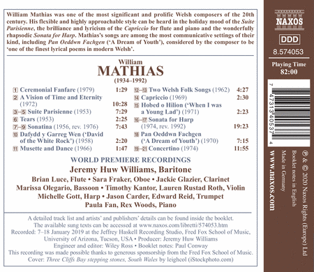 Mathias: A Vision of Time & Eternity - Songs & Chamber Music