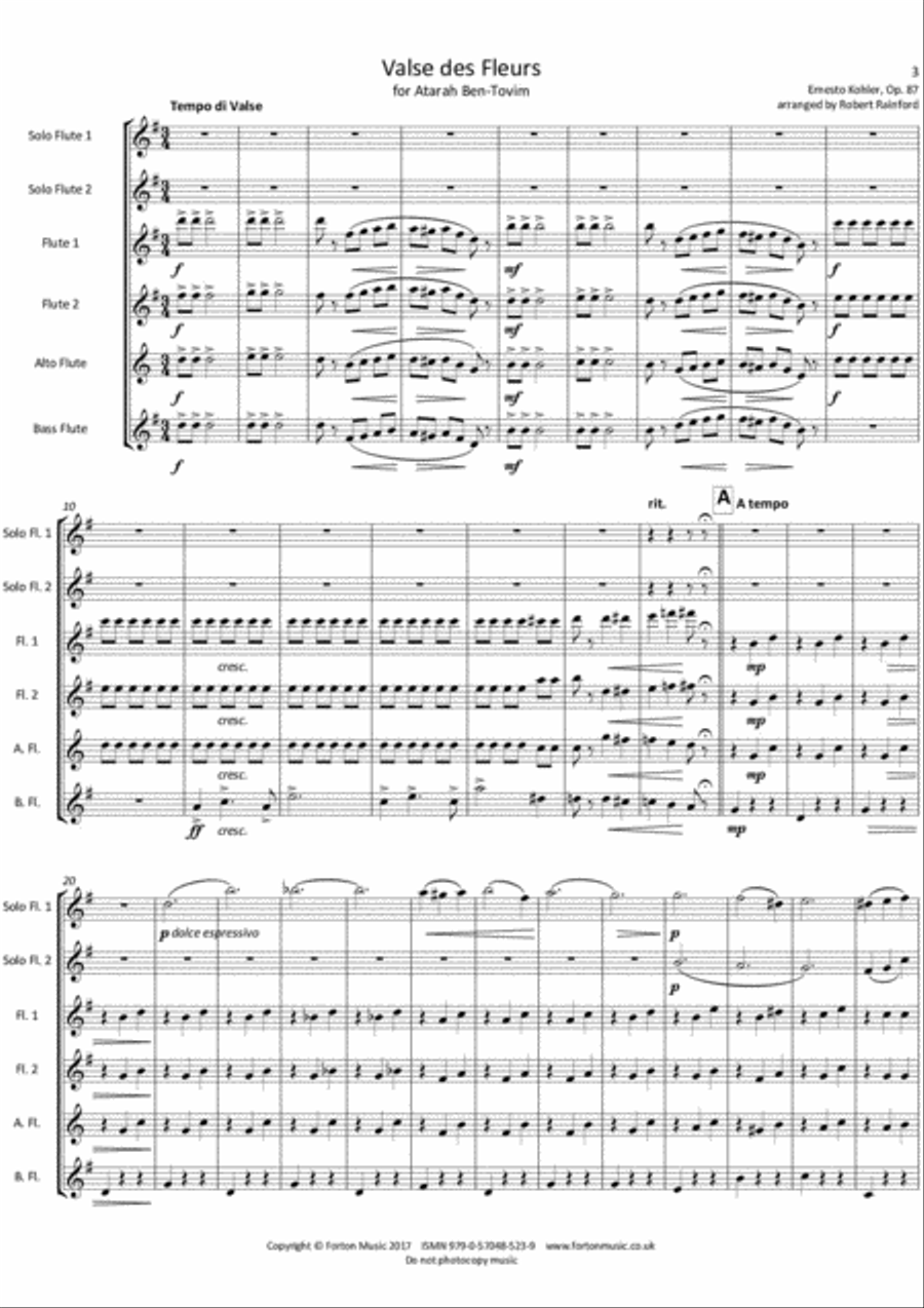 Valse des Fleurs Valse des Fleurs Flute Solo scores gallery preview page 2