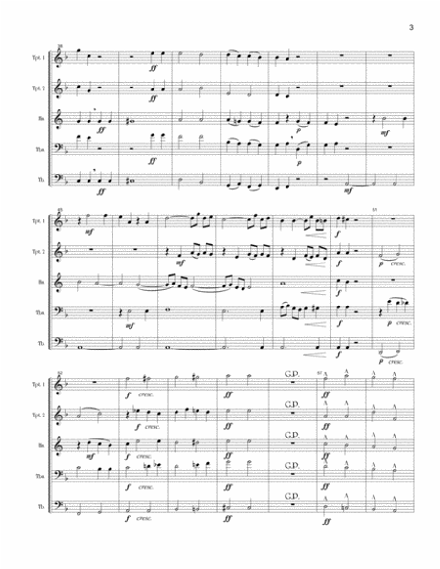 Christus factus est Brass Ensemble scores gallery preview page 4