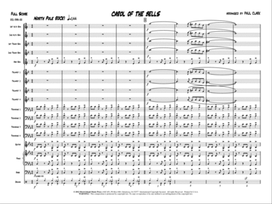 Carol of the Bells Jazz Ensemble scores gallery preview page 2