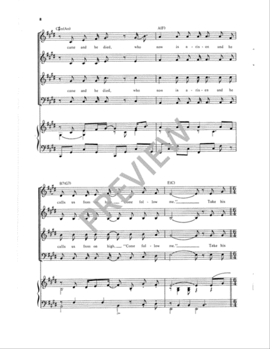 Come, Follow Me Come, Follow Me 4-Part scores gallery preview page 9