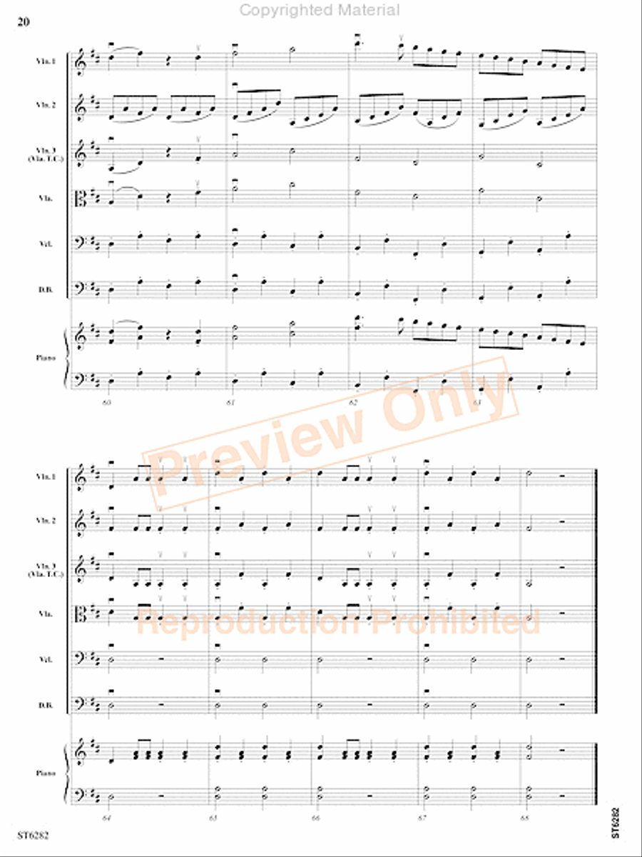 Suite from the Magic Flute String Orchestra scores gallery preview page 21