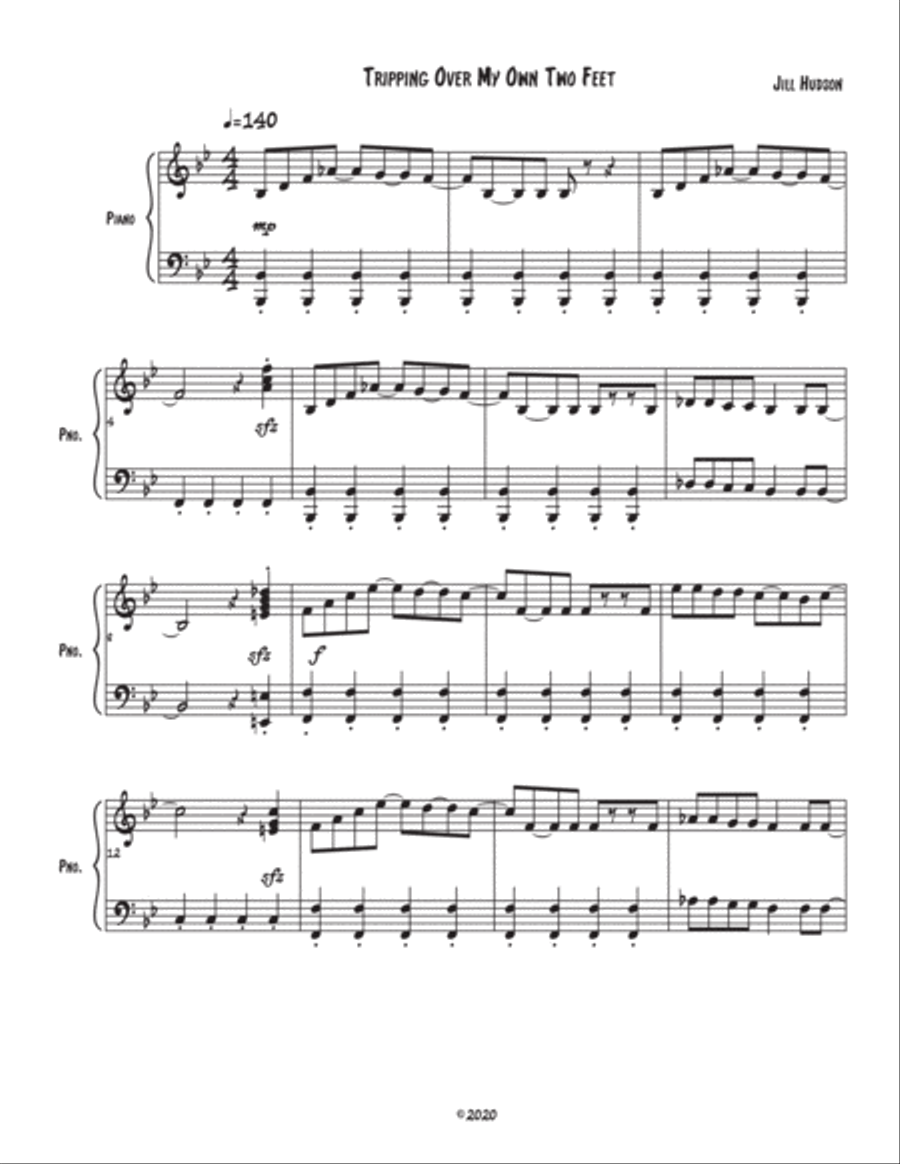 Tripping Over My Own Two Feet Piano Method scores gallery preview page 1