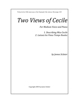 Two Views of Cecile for medium voice and piano