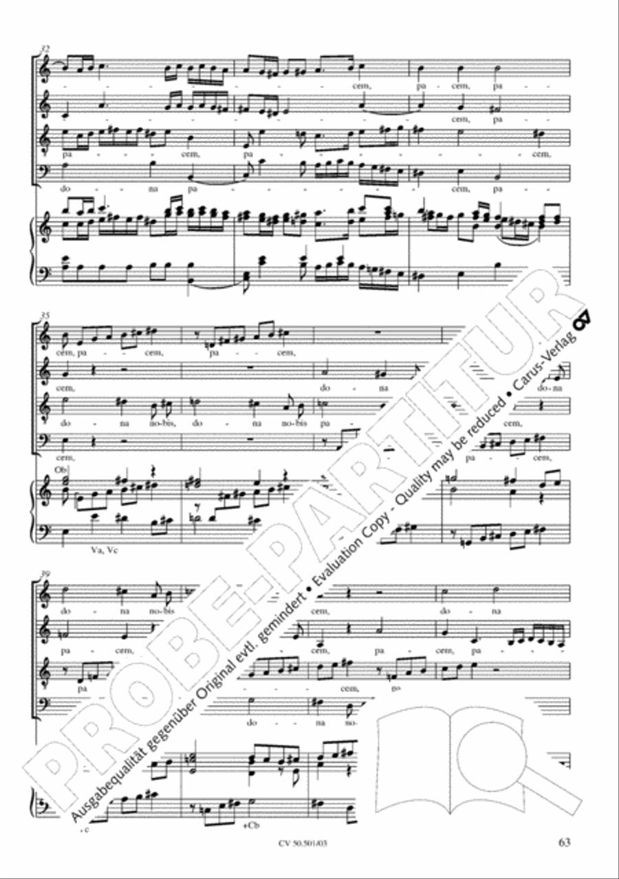 Mass in C Major 4-Part scores gallery preview page 64