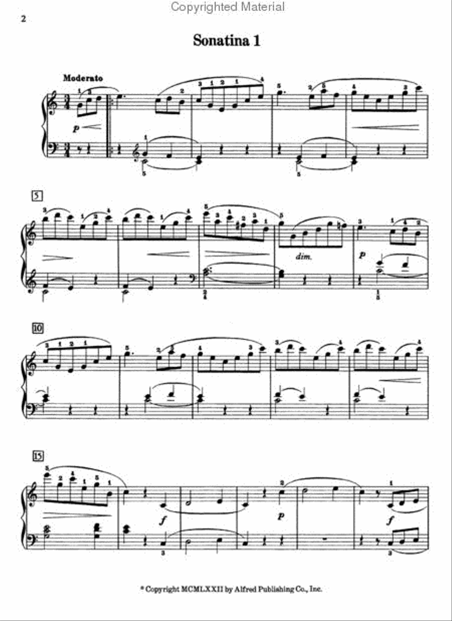 Gurlitt -- 6 Sonatinas, Op. 54 Piano Solo scores gallery preview page 2