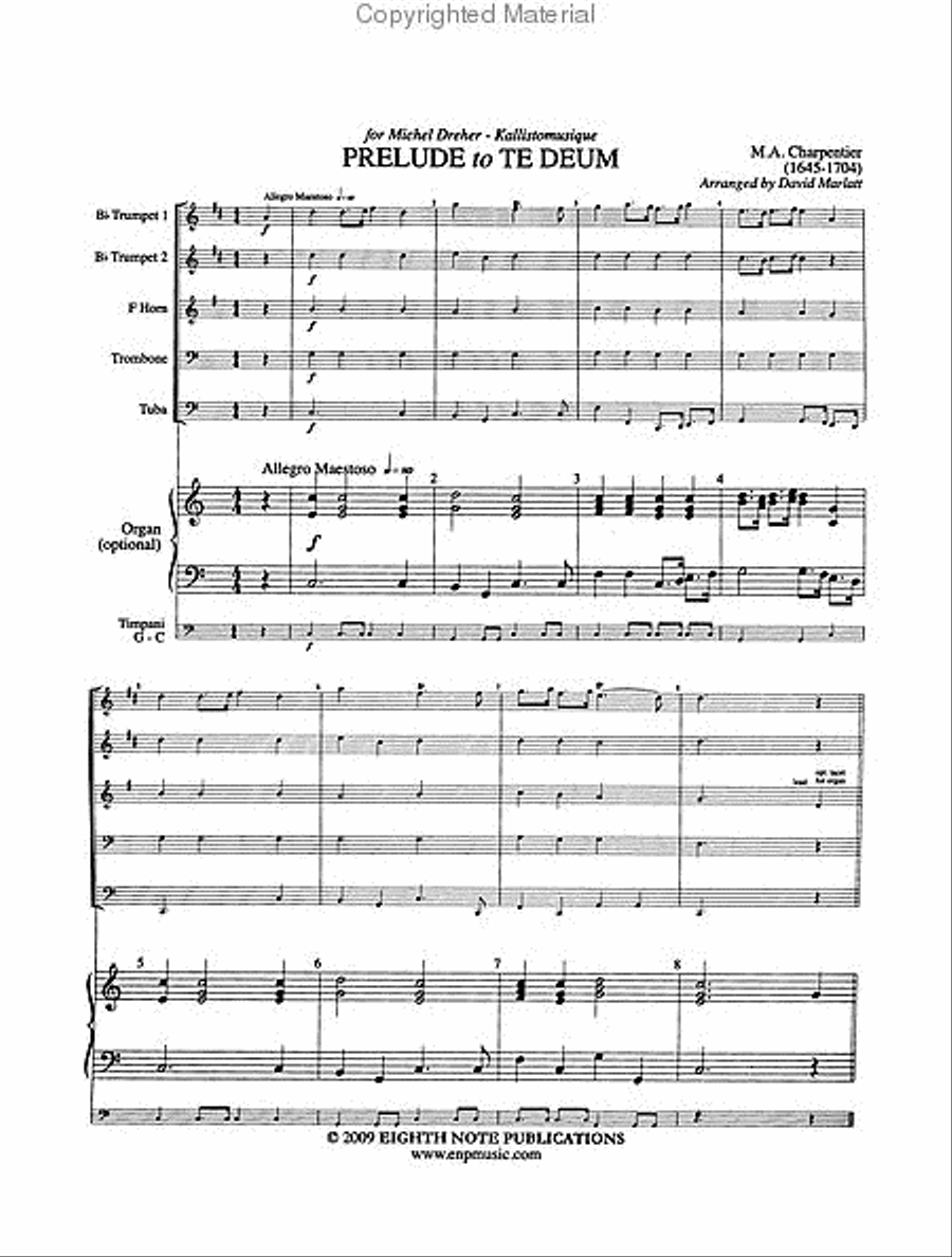 Prelude to Te Deum Small Ensemble scores gallery preview page 2
