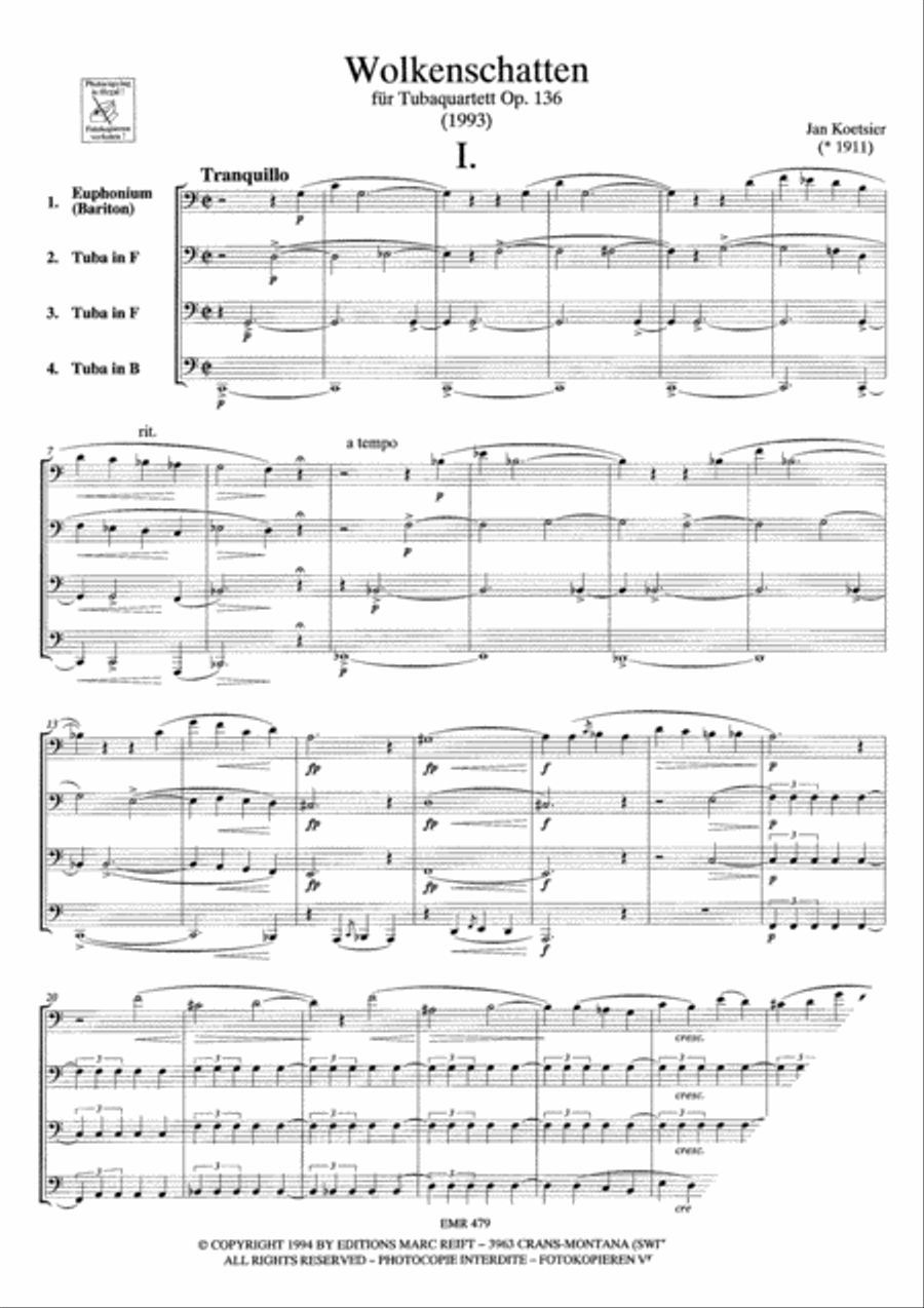 Wolkenschatten Wolkenschatten Tuba Quartet scores gallery preview page 3