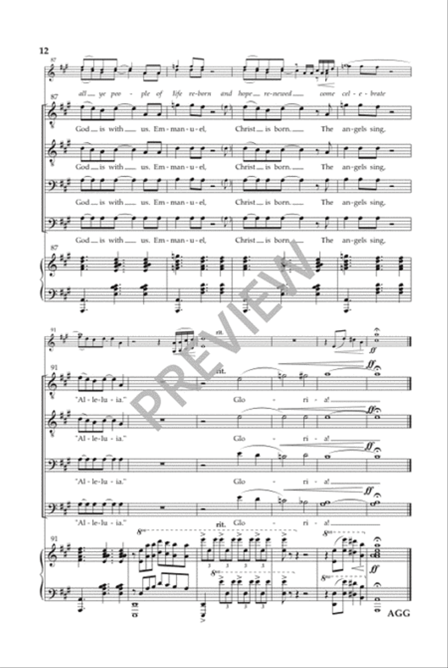 Gloria Fanfare - TTBB Gloria Fanfare - TTBB TTBB scores gallery preview page 13