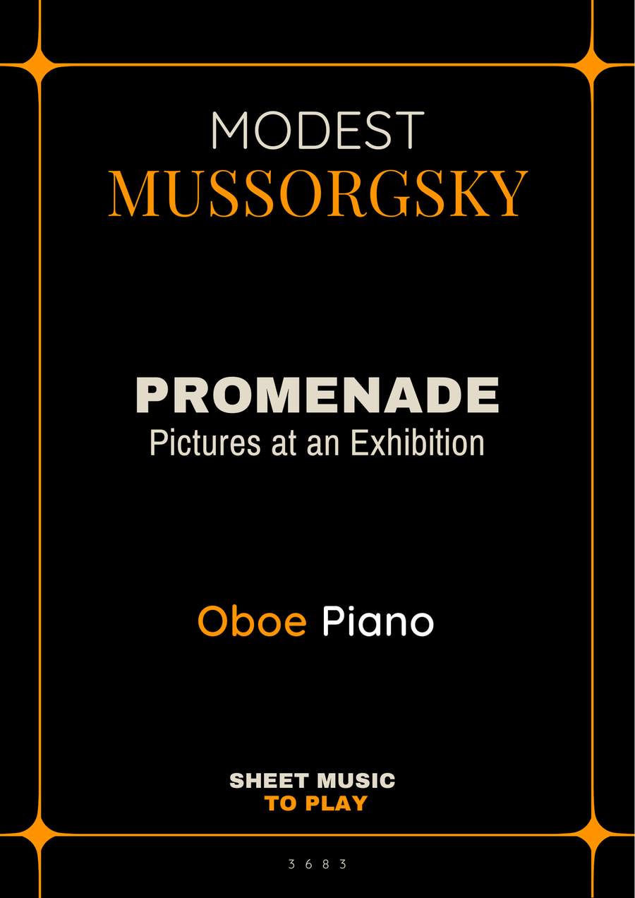 Book cover for Pictures at an Exhibition - Promenade - Oboe and Piano (Full Score and Parts)
