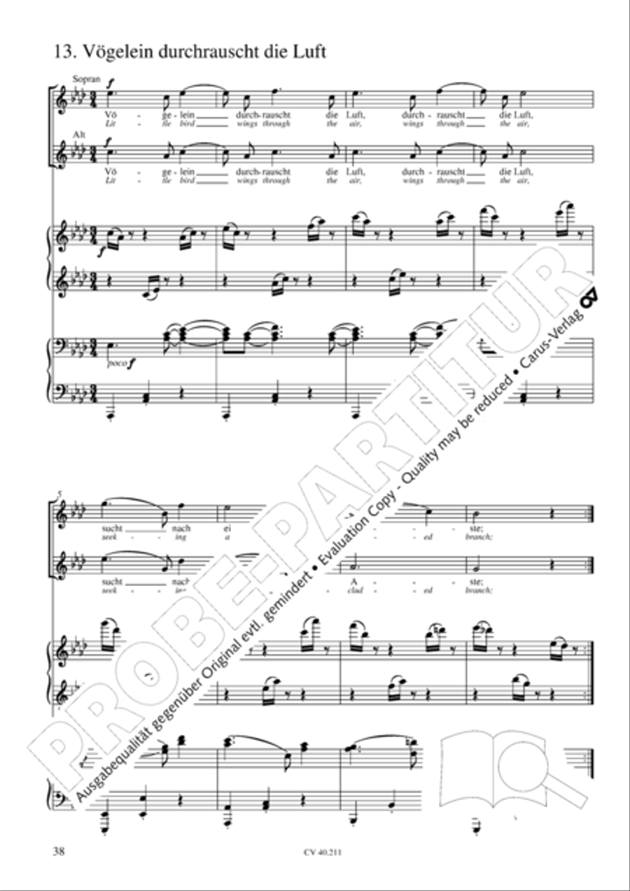 Liebeslieder-Walzer, Op. 52 Choir scores gallery preview page 39