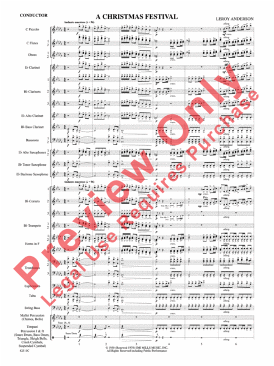 A Christmas Festival Concert Band scores gallery preview page 4