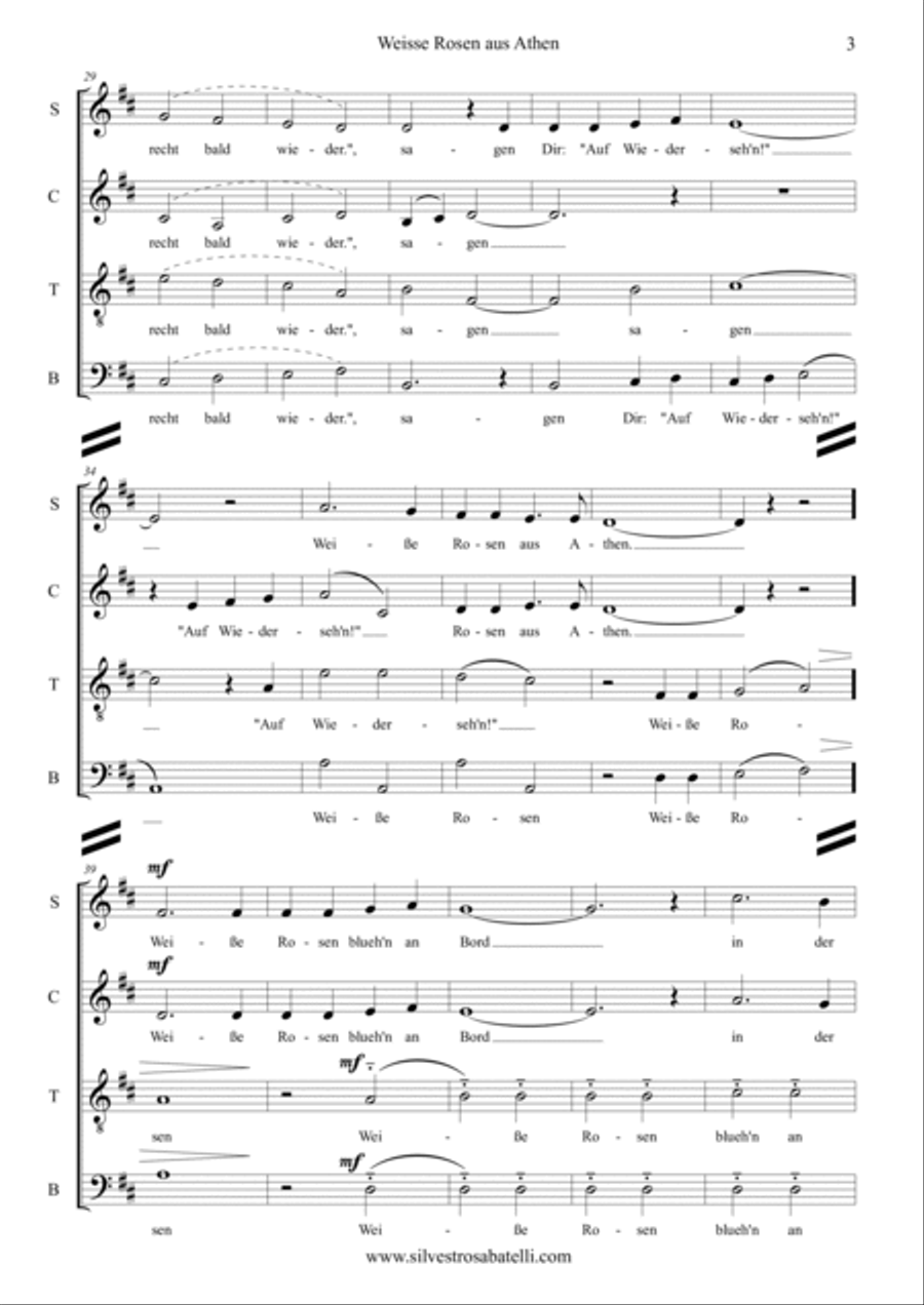 The White Rose Of Athens 4-Part scores gallery preview page 4