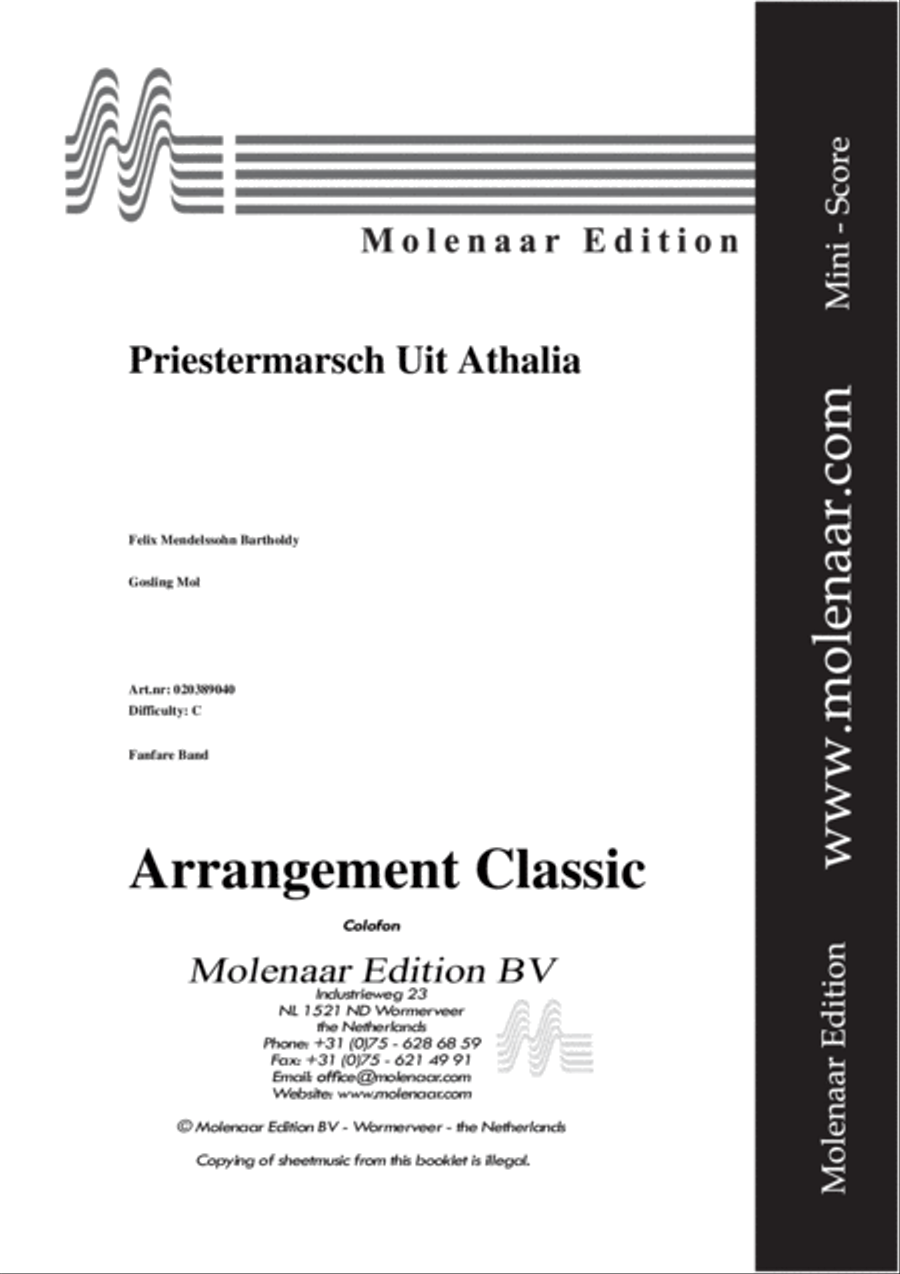 Priestermarsch Uit Athalia Fanfare Band scores gallery preview page 2