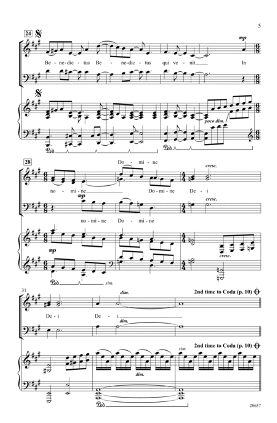Festival Sanctus 3-Part scores gallery preview page 4