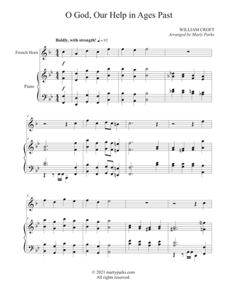O God, Our Help in Ages Past (French Horn - Piano)