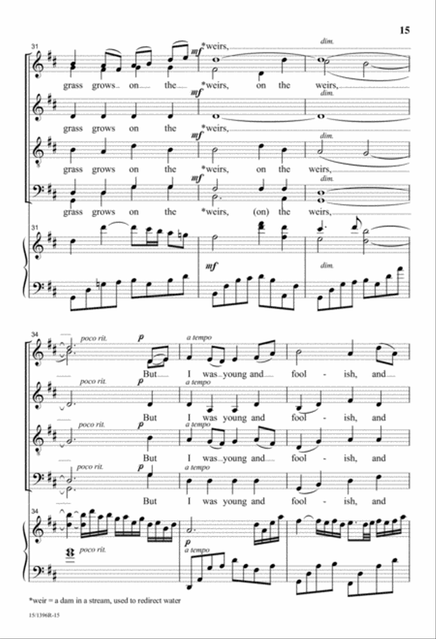 Three Irish Folk Songs Divisi scores gallery preview page 15