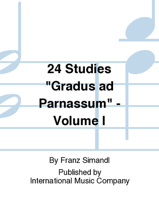 24 Studies Gradus Ad Parnassum: Volume I