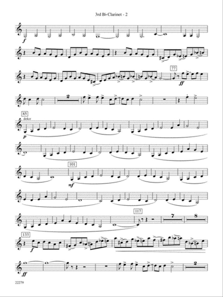 Bayou Breakdown: 3rd B-flat Clarinet Concert Band scores gallery preview page 2