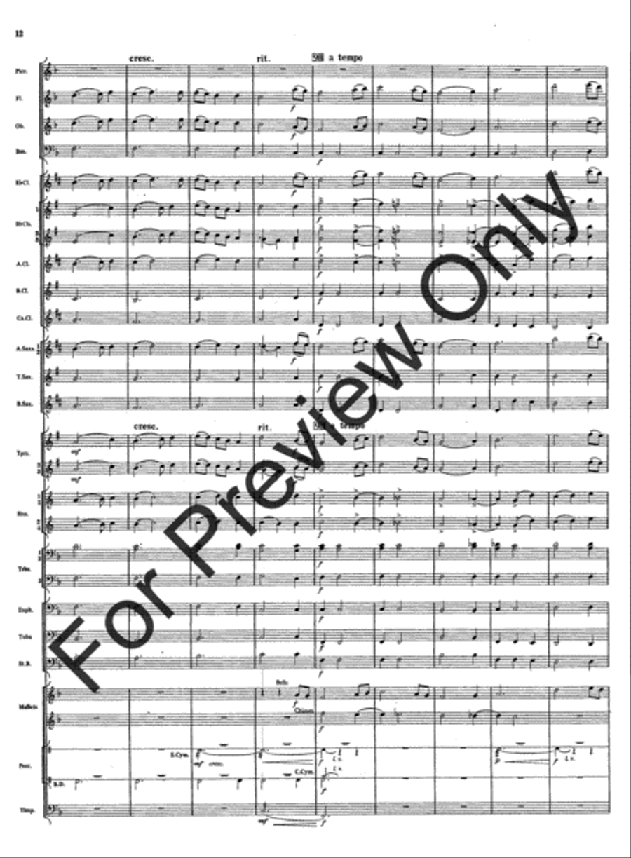 Rivercrest Overture Concert Band scores gallery preview page 14