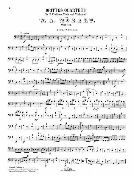 String Quartet in G major, K. 156