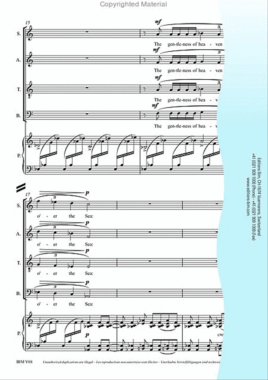 Beauteous Evening 4-Part scores gallery preview page 4