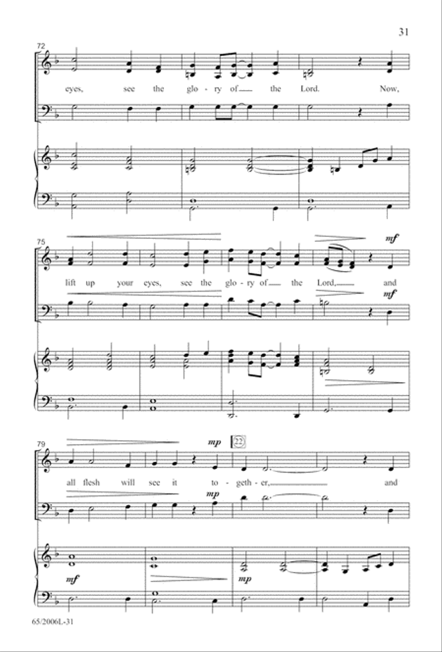 I Hear the Prophet Callin' 3-Part scores gallery preview page 32