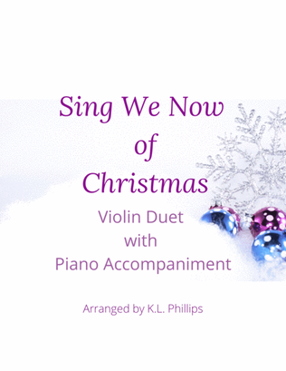 Book cover for Sing We Now of Christmas - Violin Duet with Piano Accompaniment