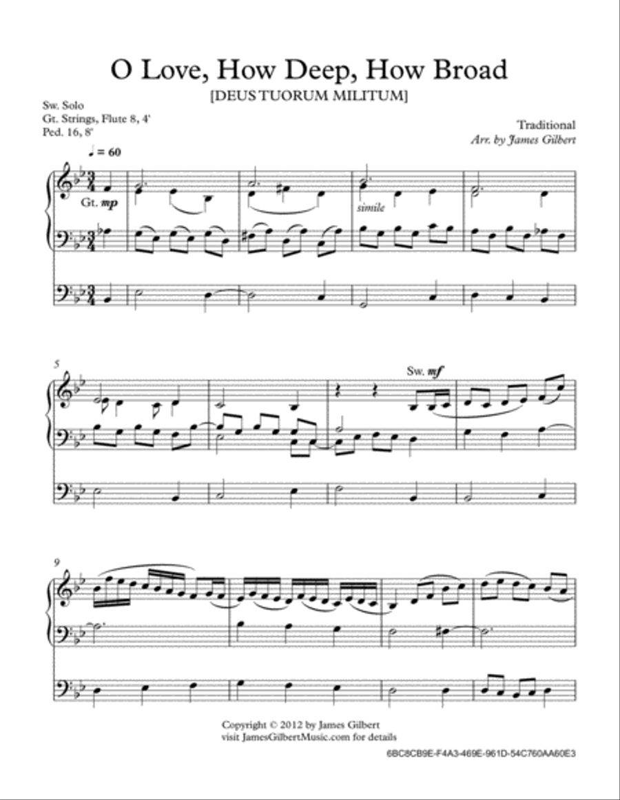 O Love, How Deep, How Broad Organ Solo scores gallery preview page 2