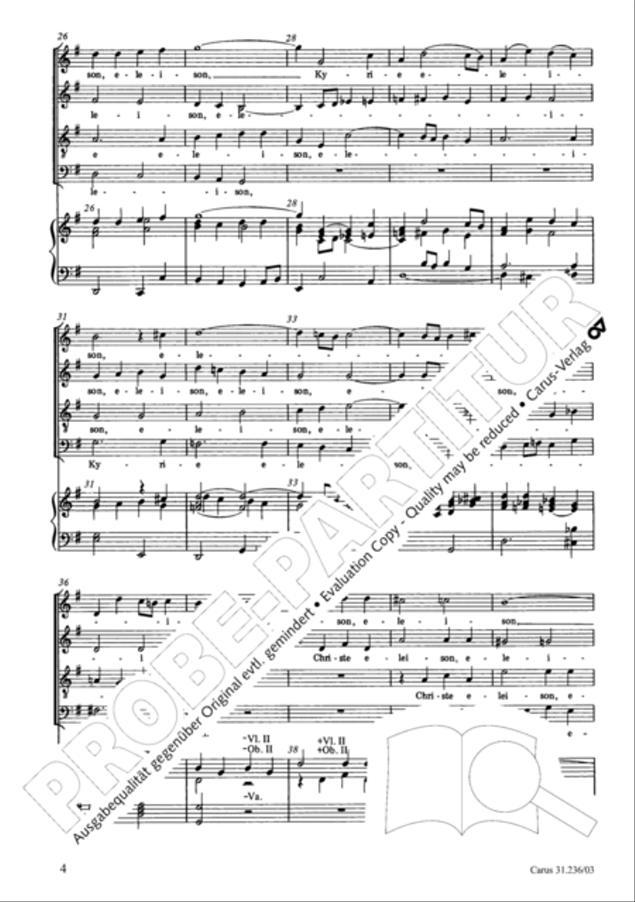 Mass in G Major 4-Part scores gallery preview page 5