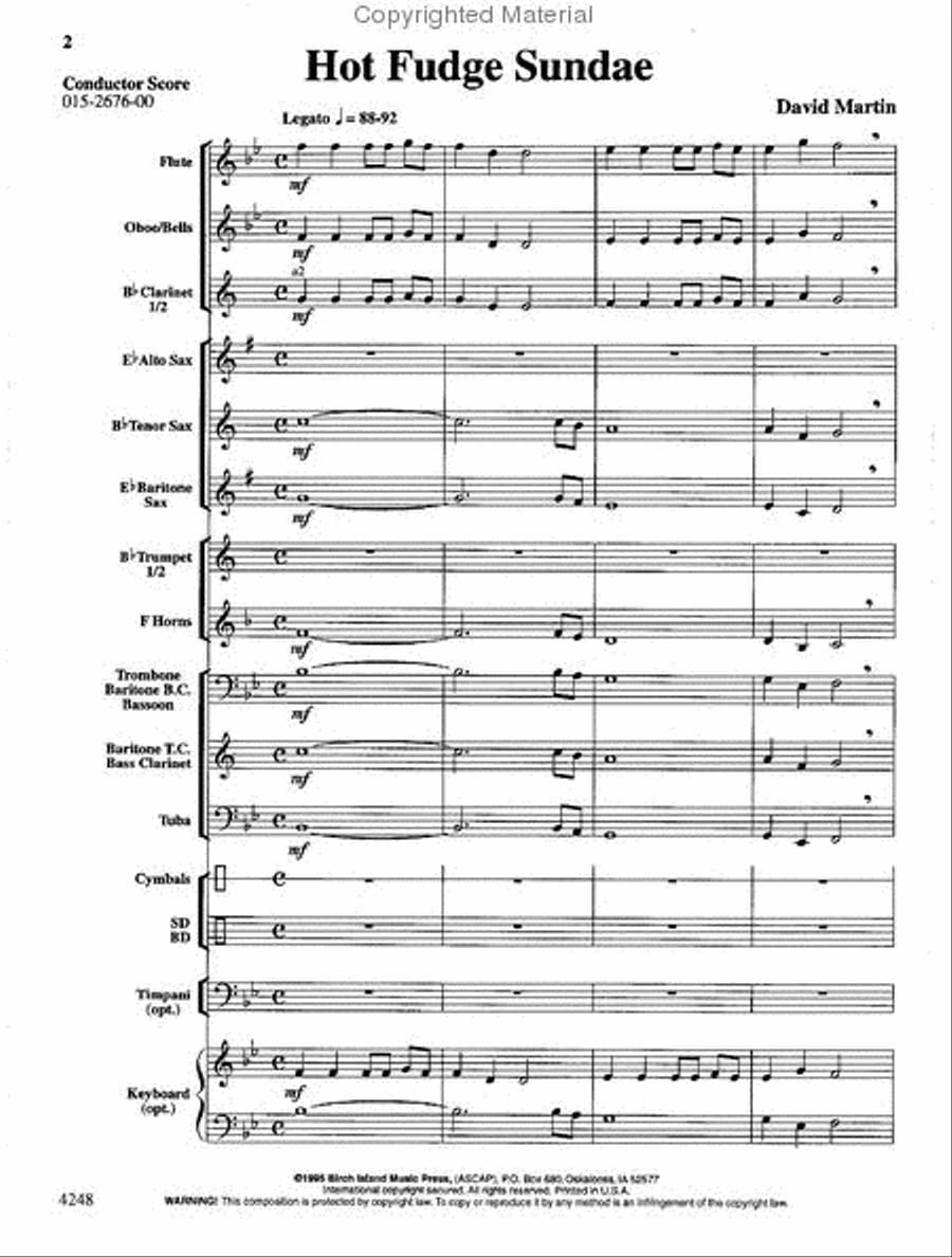 Hot Fudge Sundae Hot Fudge Sundae Concert Band scores gallery preview page 2