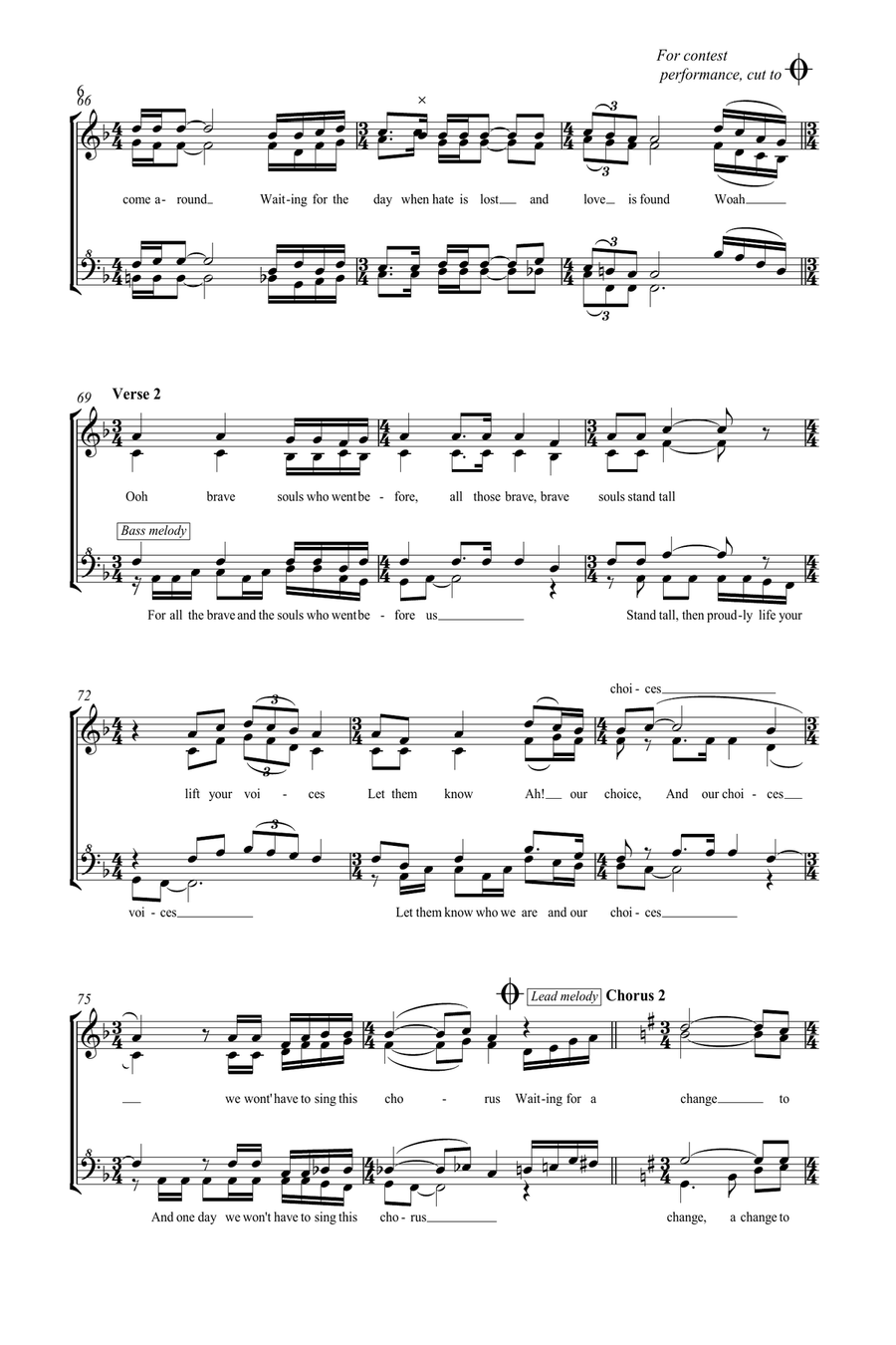 Medley: Superwoman with Change SSAA scores gallery preview page 6