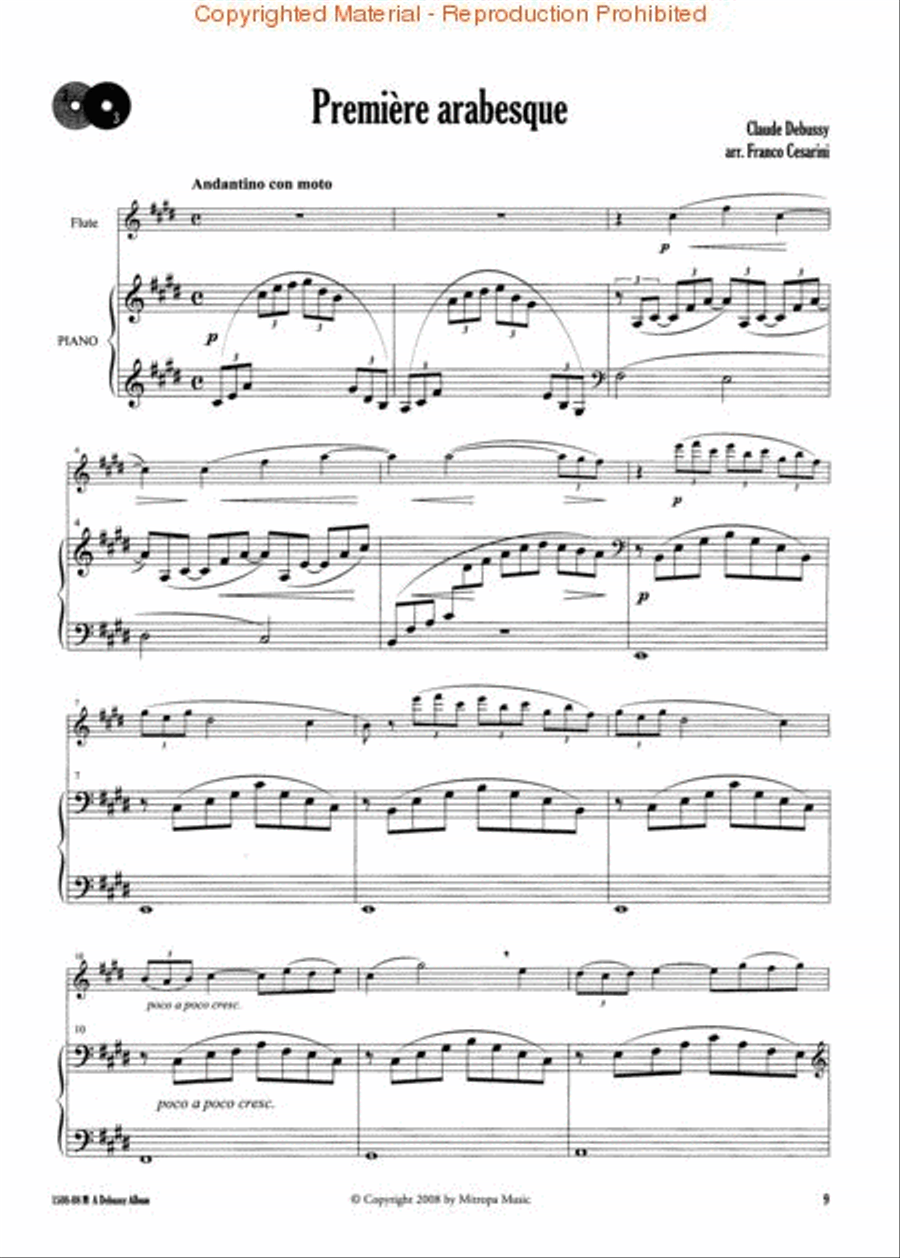 A Debussy Album for Flute and Piano Flute Solo scores gallery preview page 2