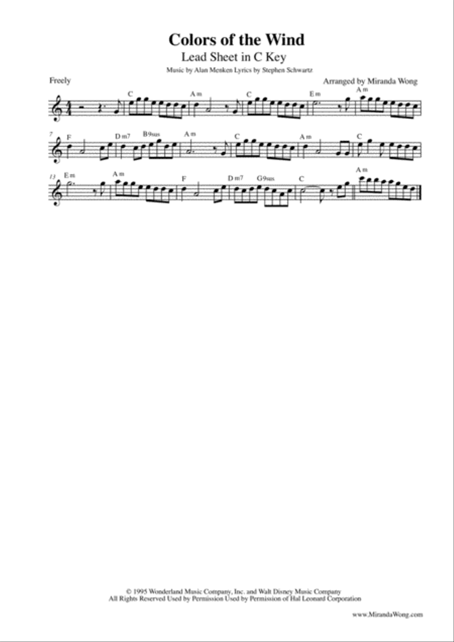 Colors Of The Wind Colors Of The Wind Large Ensemble scores gallery preview page 3